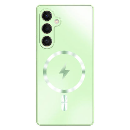 For Galaxy S24 5G Vacuum Electroplated Magnetic Phone Case - Green - EDA009801104F