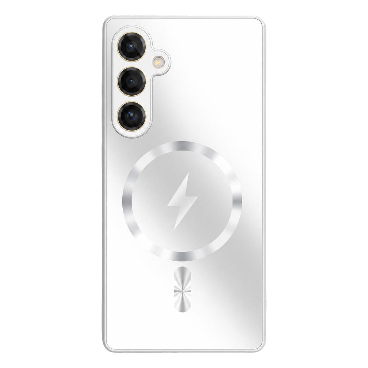 For Galaxy S25+ 5G Vacuum Electroplated Magnetic Phone Case - White - EDA009801108B
