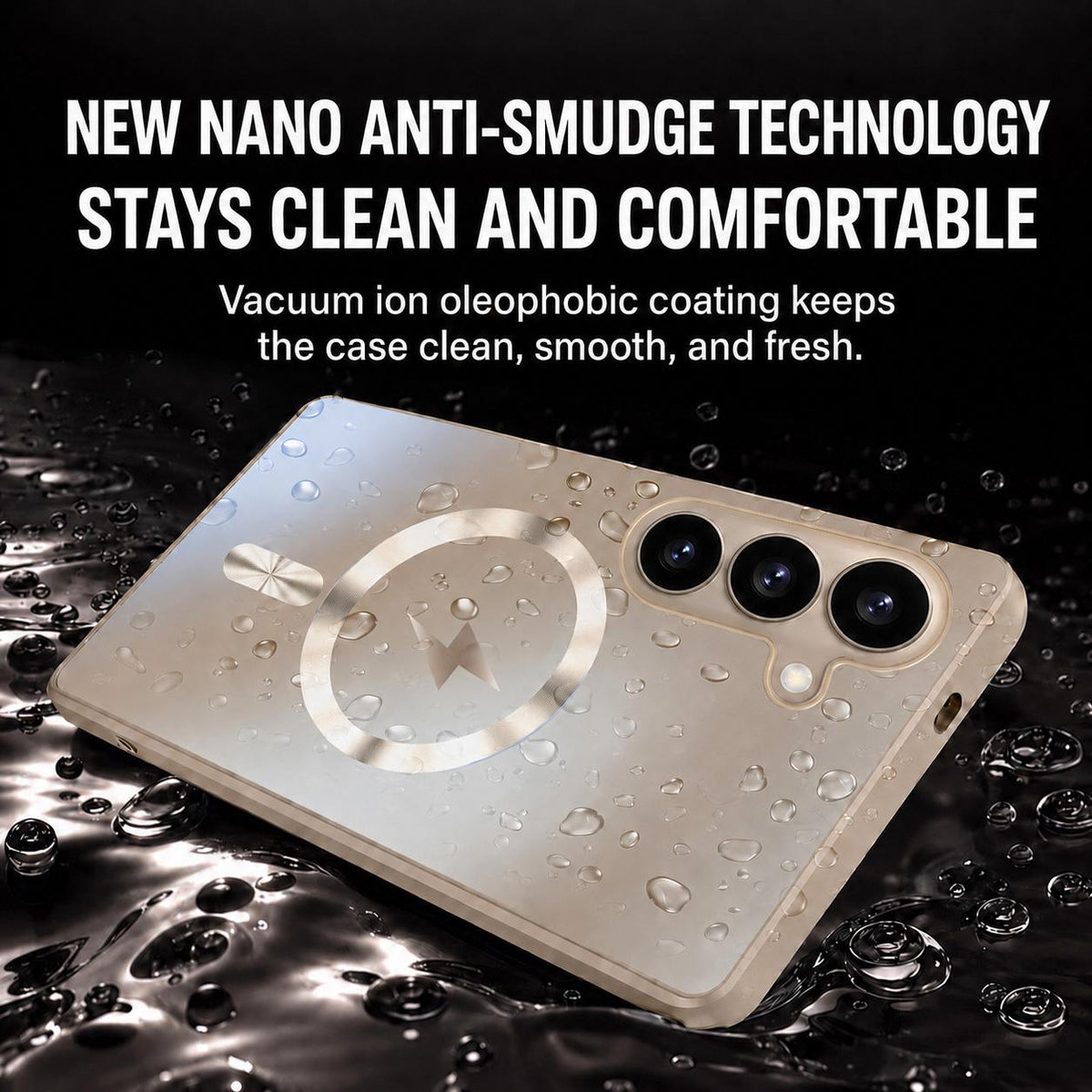For Galaxy S25+ 5G Vacuum Electroplated Magnetic Phone Case - White - EDA009801108B