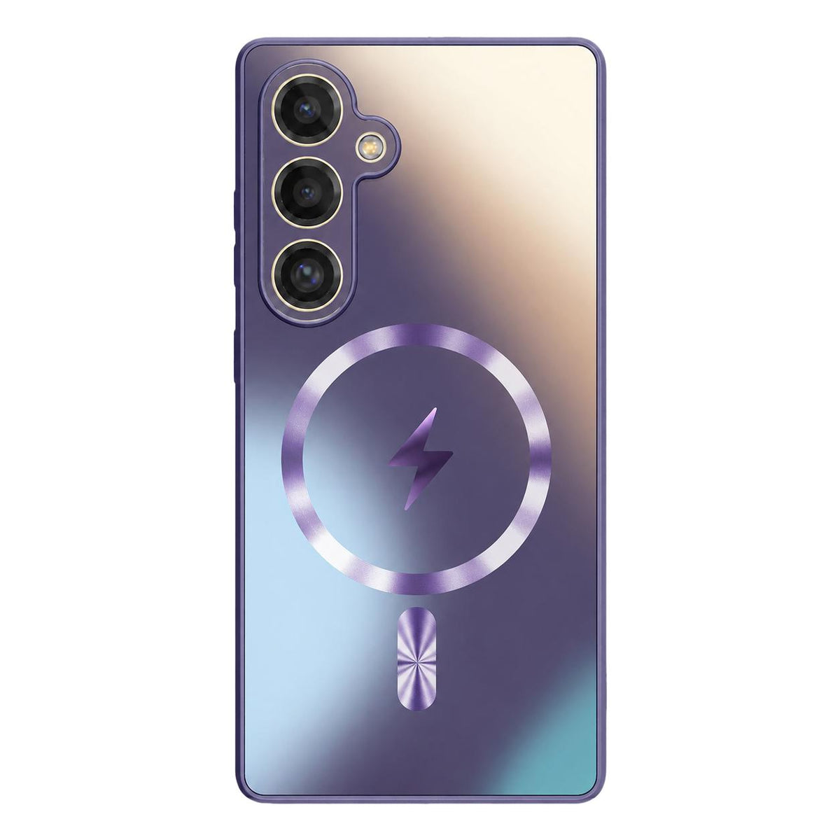 For Galaxy S25+ 5G Vacuum Electroplated Magnetic Phone Case - Purple - EDA009801108E