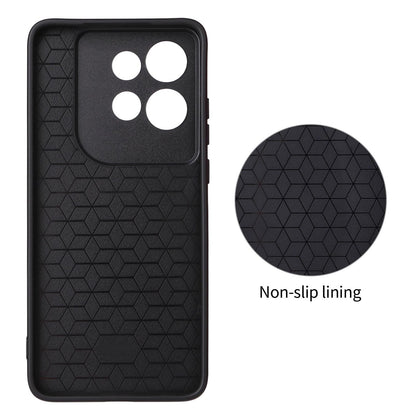 For Motorola Edge 60 Neo / Edge 50 Neo Precise Cutout Carbon Fiber Texture Vegan Leather Phone Case - Red - EDA009801303B