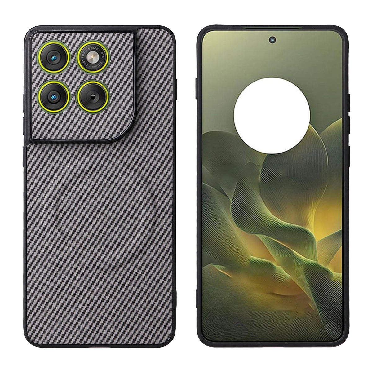 For Motorola Edge 70 5G / Moto X70 Air 5G Precise Cutout Carbon Fiber Texture Vegan Leather Phone Case - Grey - EDA009801304C