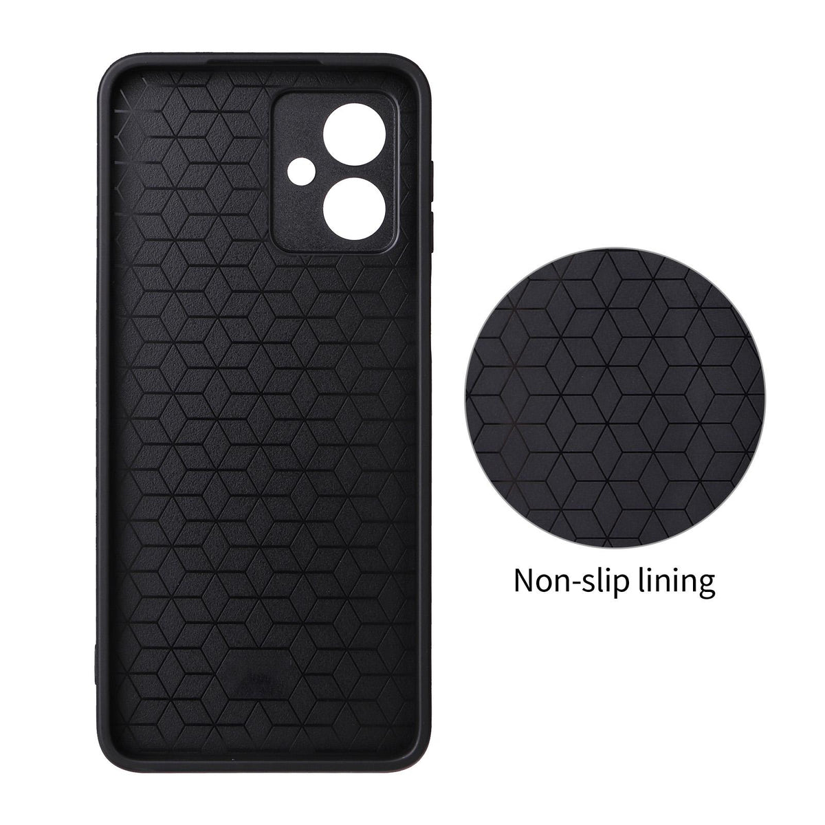 For Motorola Moto G54 / G54 Power / G64 Precise Cutout Carbon Fiber Texture Vegan Leather Phone Case - Grey - EDA009801308C