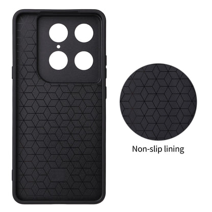 For Motorola Moto X70 Air Pro / Signature Precise Cutout Carbon Fiber Texture Vegan Leather Phone Case - Orange - EDA009801322A