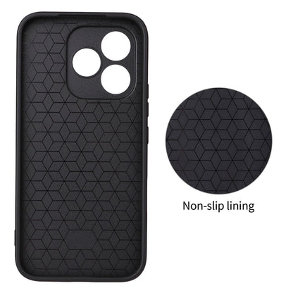 For Honor 600 Lite Global Precise Cutout Carbon Fiber Texture Vegan Leather Phone Case - Blue - EDA009801501D