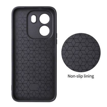 For Honor X6e 4G Precise Cutout Carbon Fiber Texture Vegan Leather Phone Case - Orange - EDA009801514A