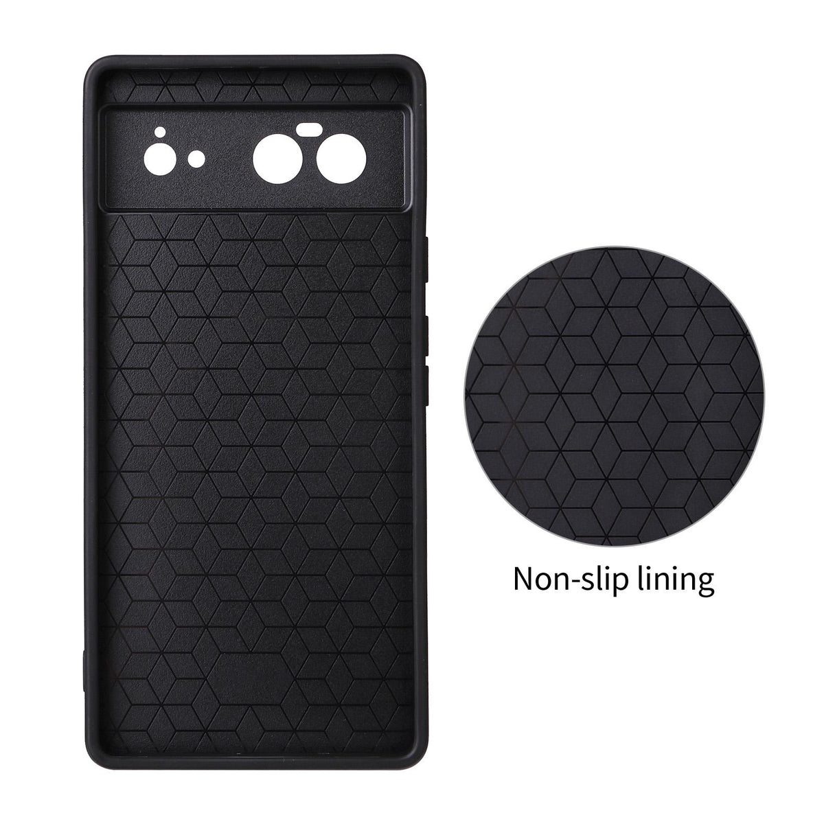 For Google Pixel 6 Precise Cutout Carbon Fiber Texture Vegan Leather Phone Case - Blue - EDA009801702D
