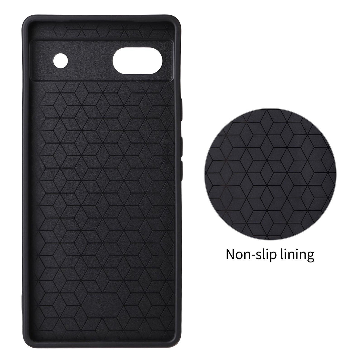 For Google Pixel 6a Precise Cutout Carbon Fiber Texture Vegan Leather Phone Case - Red - EDA009801703B