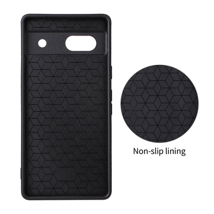 For Google Pixel 7a Precise Cutout Carbon Fiber Texture Vegan Leather Phone Case - Orange - EDA009801706A