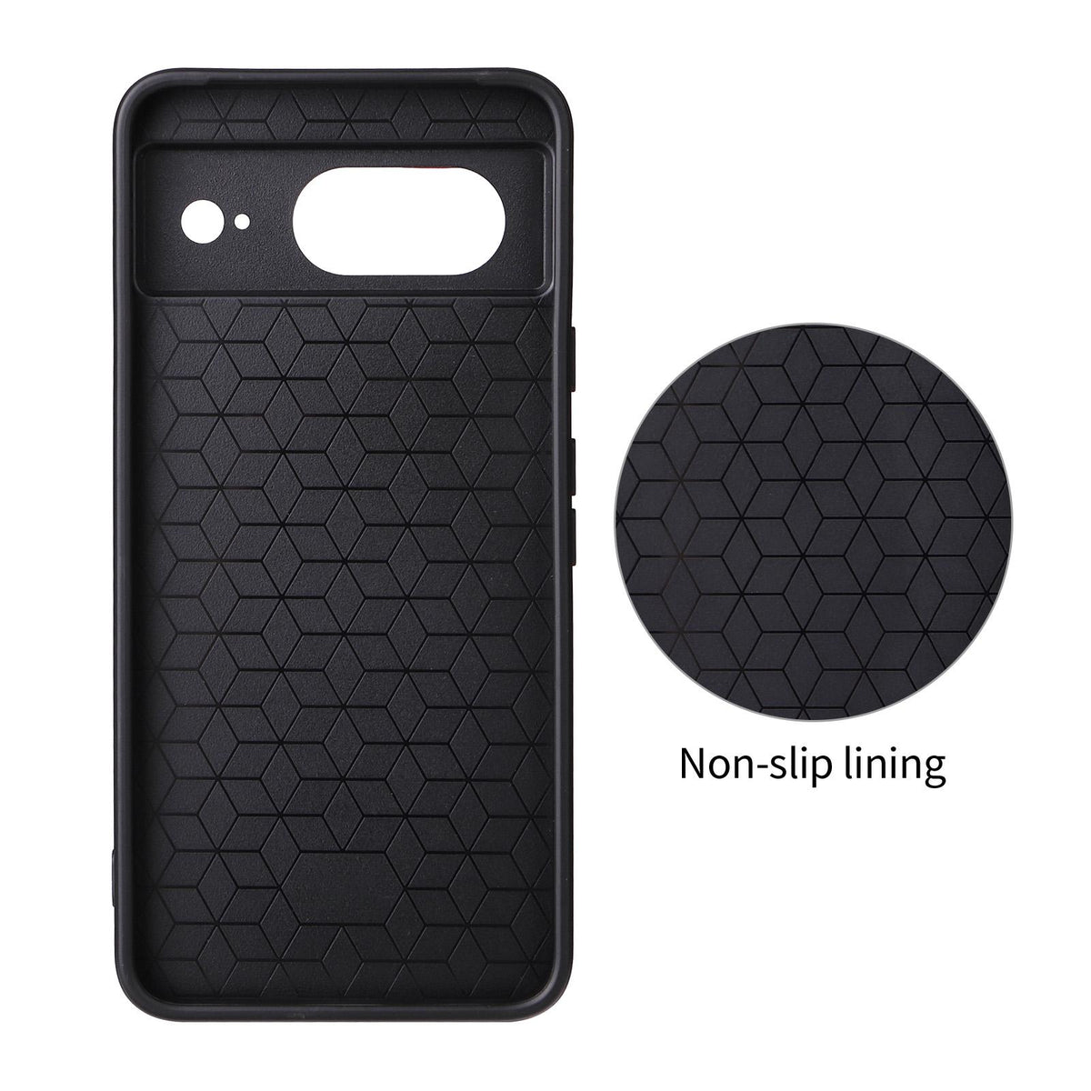 For Google Pixel 8 Precise Cutout Carbon Fiber Texture Vegan Leather Phone Case - Blue - EDA009801708D