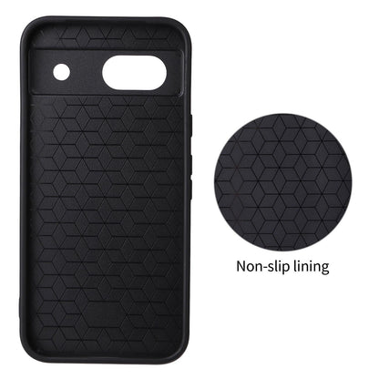 For Google Pixel 8a Precise Cutout Carbon Fiber Texture Vegan Leather Phone Case - Orange - EDA009801709A