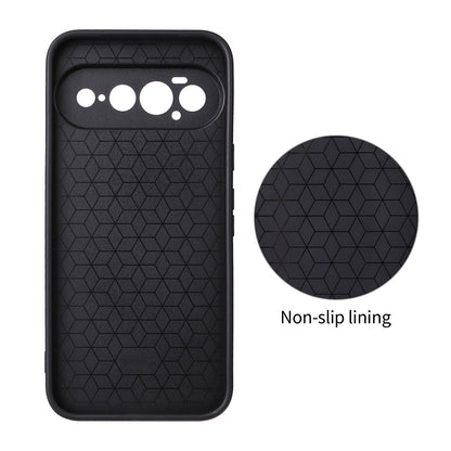 For Google Pixel 11 Pro XL Precise Cutout Carbon Fiber Texture Vegan Leather Phone Case - Orange - EDA009801716A