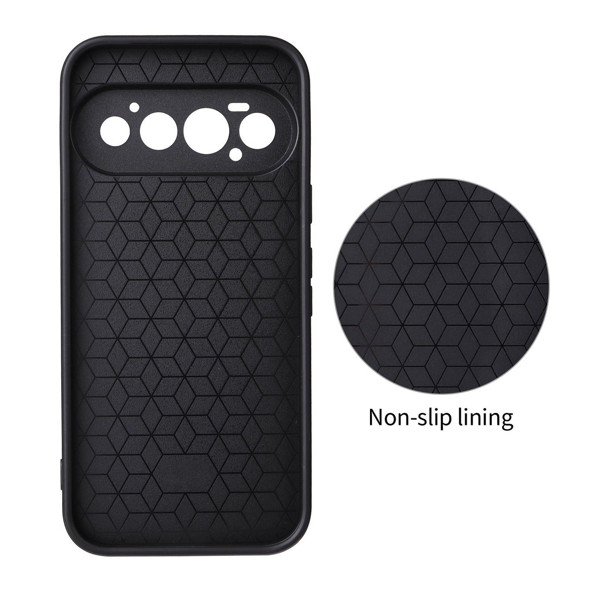 For Google Pixel 11 Pro Precise Cutout Carbon Fiber Texture Vegan Leather Phone Case - Grey - EDA009801717C
