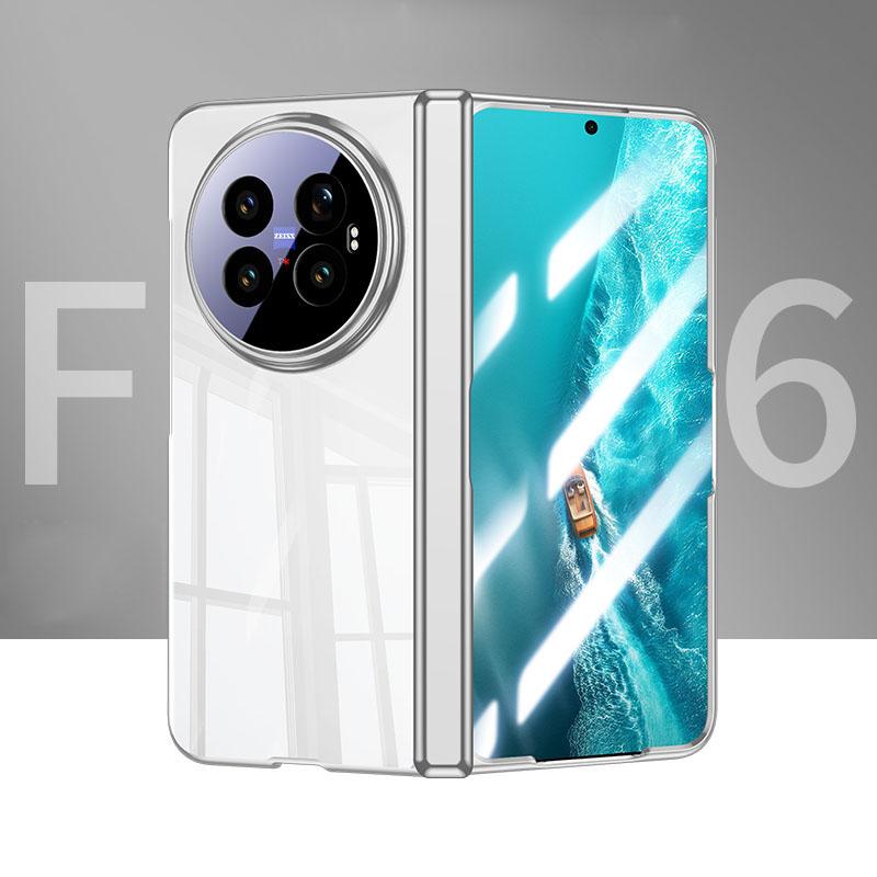 For vivo X Fold6 5G Electroplating Transparent Shockproof Phone Case - Silver - EDA009802901A