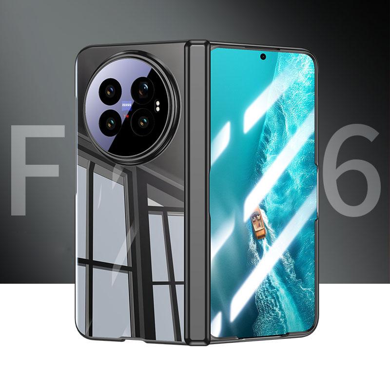 For vivo X Fold6 5G Electroplating Transparent Shockproof Phone Case - Black - EDA009802901B
