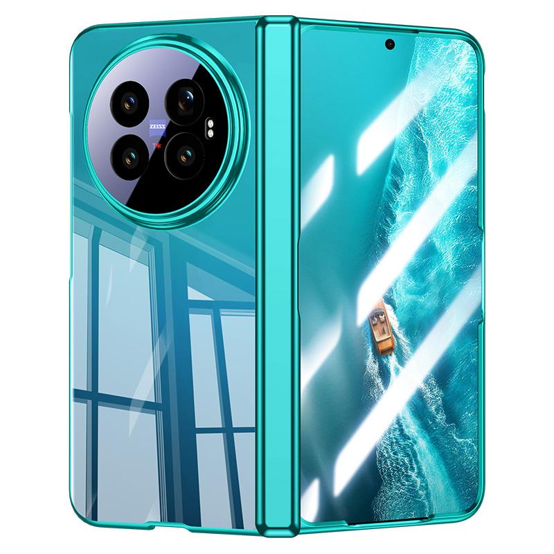 For vivo X Fold6 5G Electroplating Transparent Shockproof Phone Case - Blue - EDA009802901C