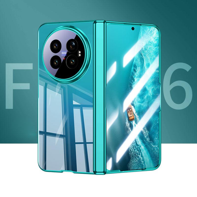 For vivo X Fold6 5G Electroplating Transparent Shockproof Phone Case - Blue - EDA009802901C