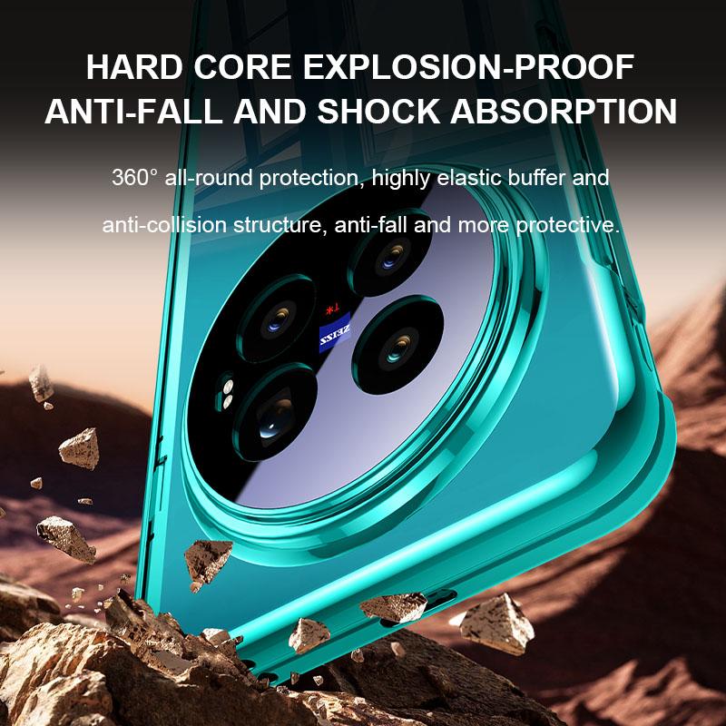 For vivo X Fold6 5G Electroplating Transparent Shockproof Phone Case - Blue - EDA009802901C