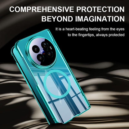 For vivo X Fold6 5G Electroplating Transparent Shockproof Magnetic Phone Case - Black - EDA009803601B