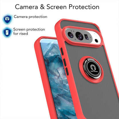 For Google Pixel 11 / 11 Pro Q Shadow 1 Series TPU + PC Phone Case with Ring - Red - EDA009803902A