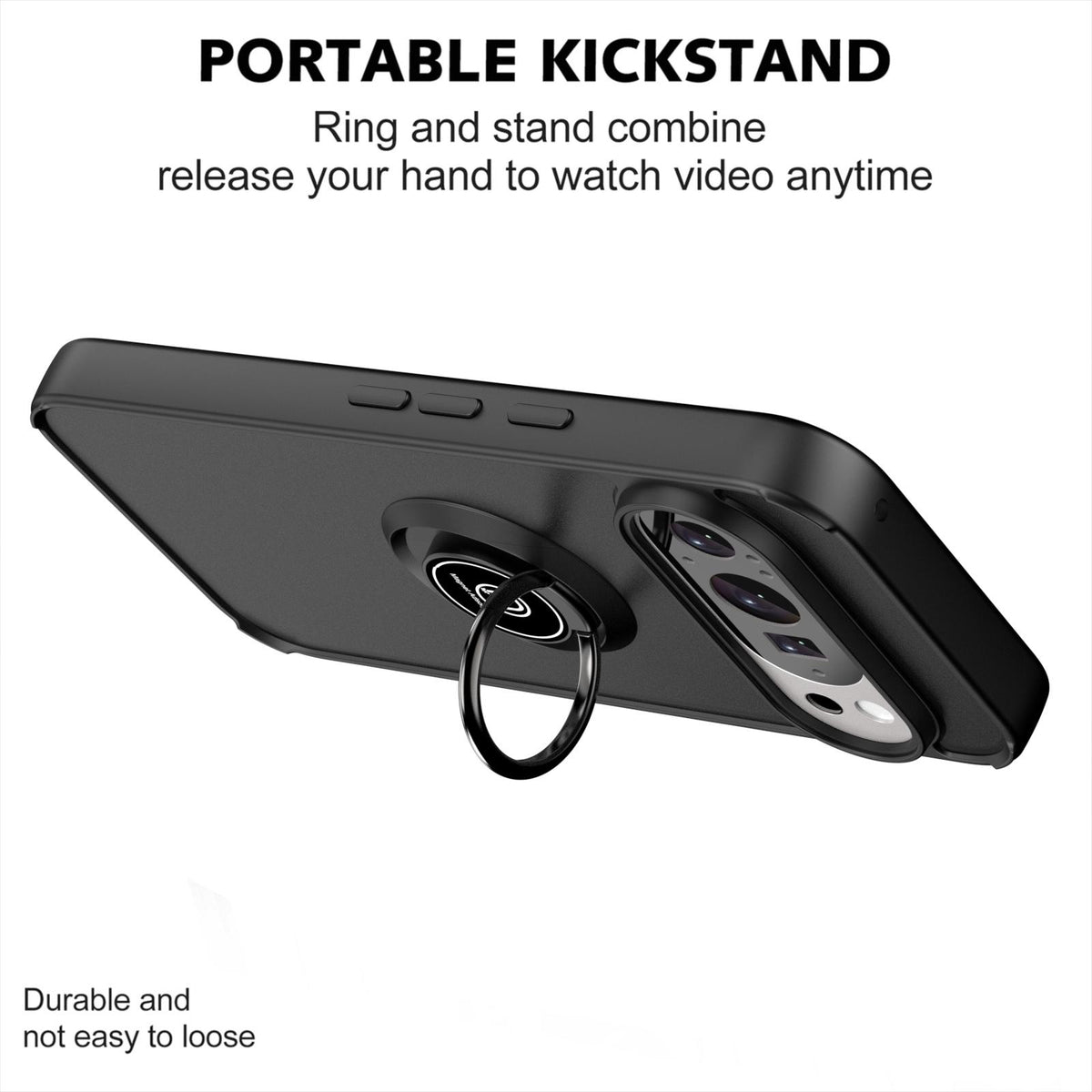 For Google Pixel 11 / 11 Pro Q Shadow 1 Series TPU + PC Phone Case with Ring - Black - EDA009803902B
