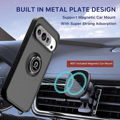 For Google Pixel 11 / 11 Pro Q Shadow 1 Series TPU + PC Phone Case with Ring - Black - EDA009803902B