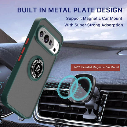 For Google Pixel 11 / 11 Pro Q Shadow 1 Series TPU + PC Phone Case with Ring - Dark Green - EDA009803902C