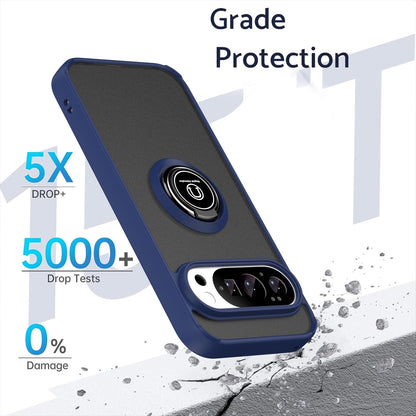 For Google Pixel 11 / 11 Pro Q Shadow 1 Series TPU + PC Phone Case with Ring - Royal Blue - EDA009803902D
