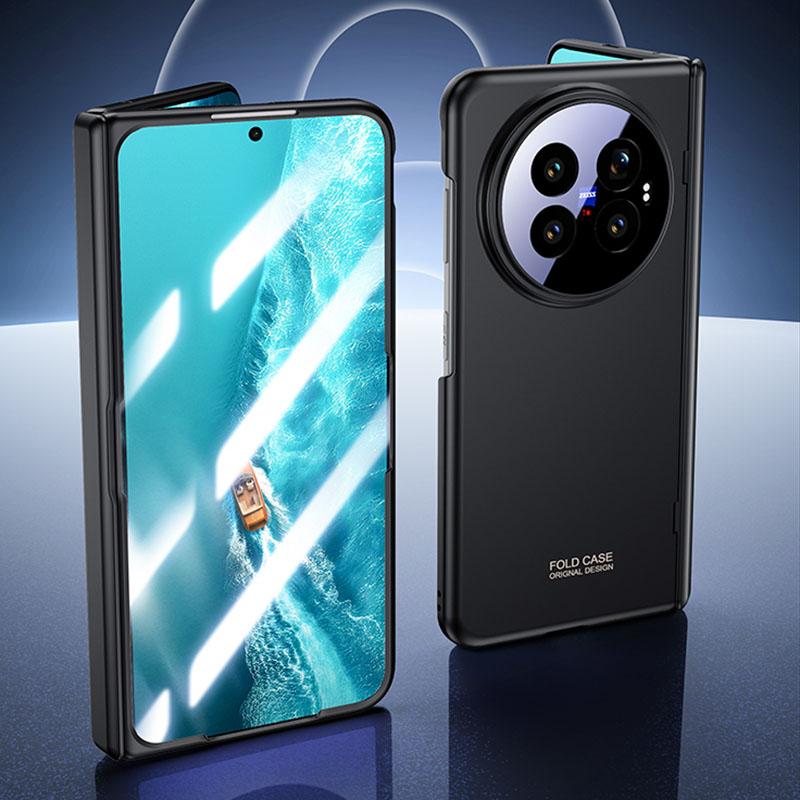 For vivo X Fold6 5G Skin Feel Frosted Spray-Coated PC Hinge Integrated Film Phone Case - Black - EDA009804001A