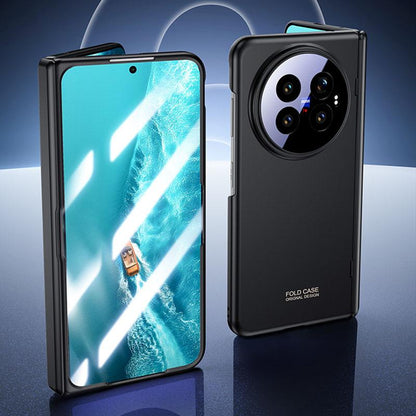 For vivo X Fold6 5G Skin Feel Frosted Spray-Coated PC Hinge Integrated Film Phone Case - Black - EDA009804001A