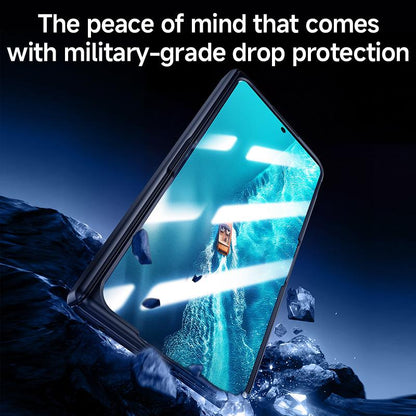 For vivo X Fold6 5G Skin Feel Frosted Spray-Coated PC Hinge Integrated Film Phone Case - Blue - EDA009804001C
