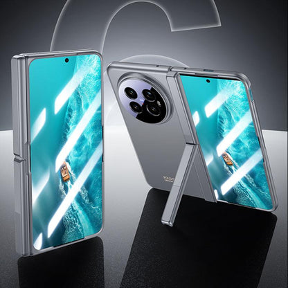 For vivo X Fold6 5G Skin Feel Frosted Spray-Coated PC Hinge Holder Integrated Film Phone Case - Silver - EDA009804101B