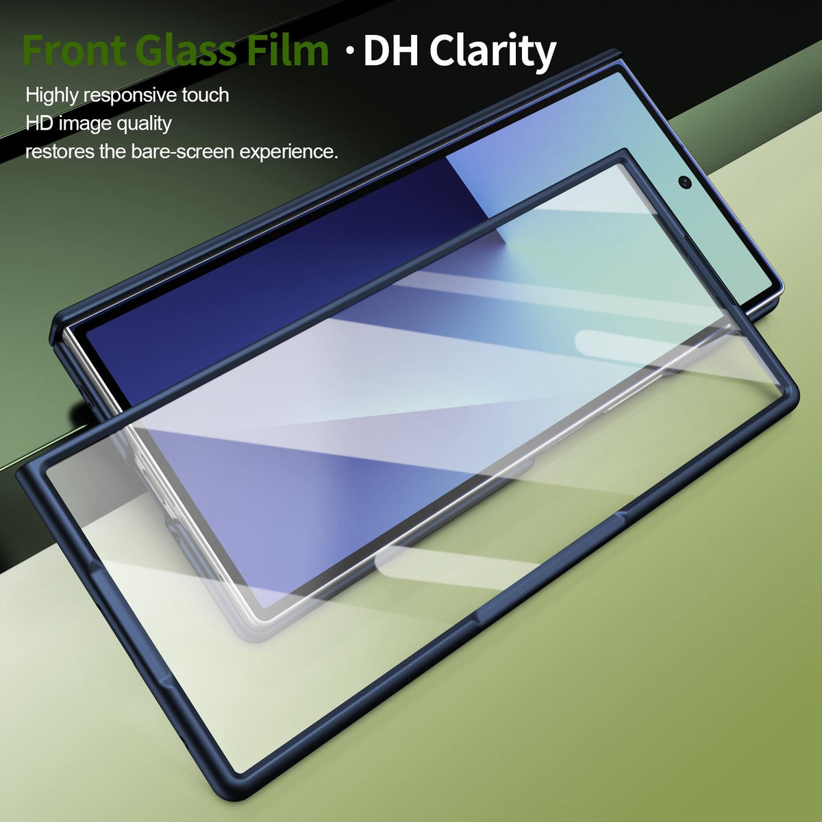 For Galaxy Z Fold8 Ultra 5G Rotation Magnetic Ring Holder Hinge Integrated Film Phone Case - Blue - EDA009804302B