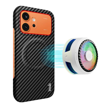 For Honor 600 Global / 600 Pro Global imak Ruiyi Series Red Ring Carbon Fiber Texture Magnetic Phone Case - Black - EDA009804901A