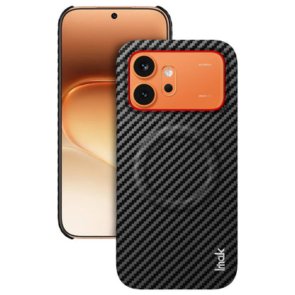 For Honor 600 Global / 600 Pro Global imak Ruiyi Series Red Ring Carbon Fiber Texture Magnetic Phone Case - Black - EDA009804901A