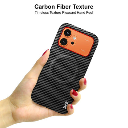 For Honor 600 Global / 600 Pro Global imak Ruiyi Series Red Ring Carbon Fiber Texture Magnetic Phone Case - Black - EDA009804901A