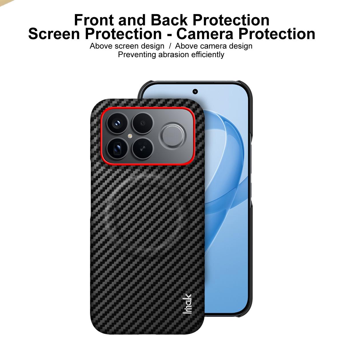 For Redmi K90 Pro Max / Poco F8 Ultra 5G imak Ruiyi Series Red Ring Carbon Fiber Texture Magnetic Phone Case(Black)
