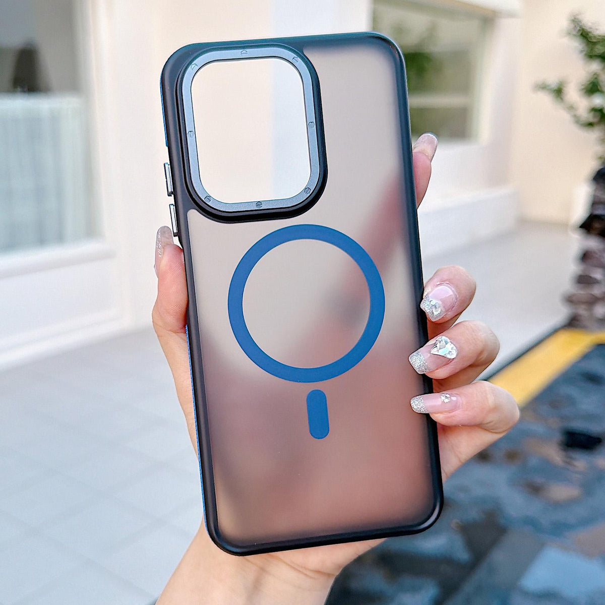 For Redmi 15C 5G / 4G Global 171mm Dual Color Skin Feel Magnetic Phone Case - Blue - EDA009806801C