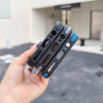 For ZTE Blade A35 / A55 Dual Color Skin Feel Magnetic Phone Case - Black - EDA009807701A
