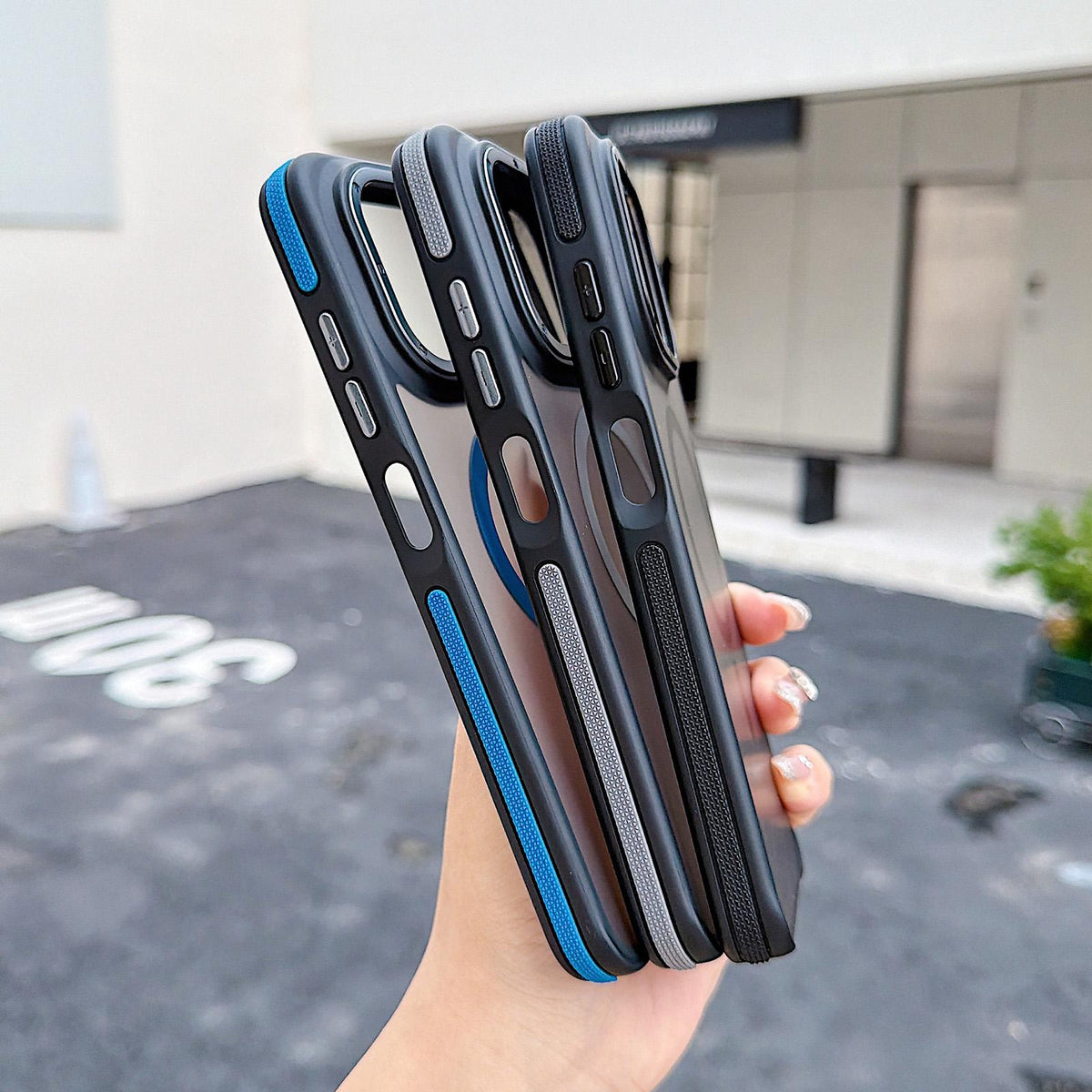 For ZTE Blade A35 / A55 Dual Color Skin Feel Magnetic Phone Case - Grey - EDA009807701B