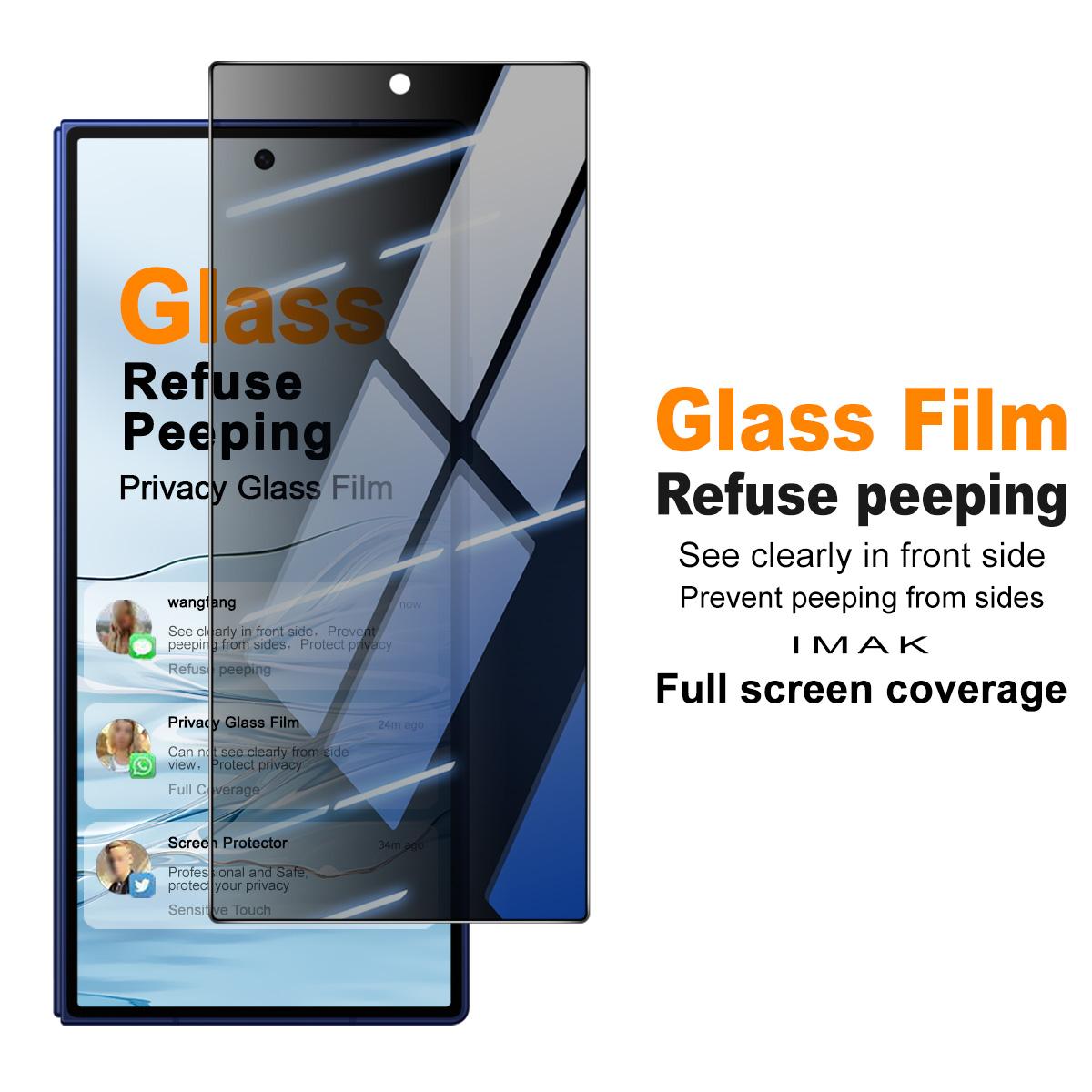 For Galaxy Z Fold8 Ultra 5G imak Full Screen Privacy Tempered Glass Film, Phone Case Exclusive - Default - EDA009808301