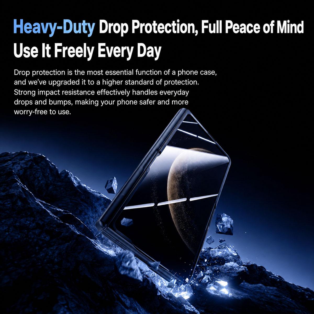 For Huawei Mate X6 Transparent Lens Holder Hinge Integrated Film Phone Case - Silver - EDA009809101D