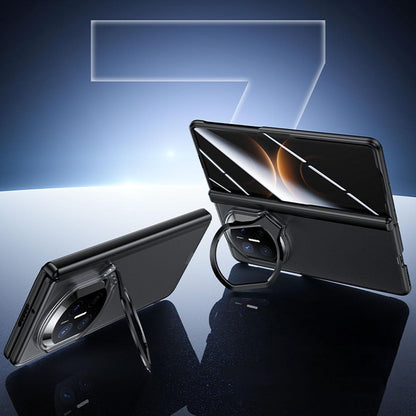 For Huawei Mate X7 Transparent Lens Holder Hinge Integrated Film Phone Case - Black - EDA009809201A