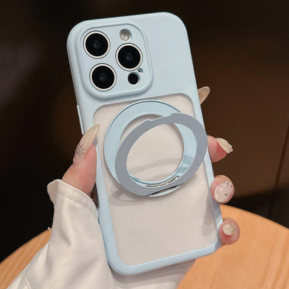 For iPhone 13 Pro Max Dopamine Rotation Pivot Holder Phone Case - Blue - EDA009814712B