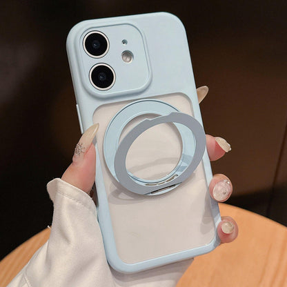 For iPhone 12 Dopamine Rotation Pivot Holder Phone Case - Blue - EDA009814717B