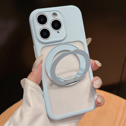 For iPhone 11 Pro Max Dopamine Rotation Pivot Holder Phone Case - Blue - EDA009814719B