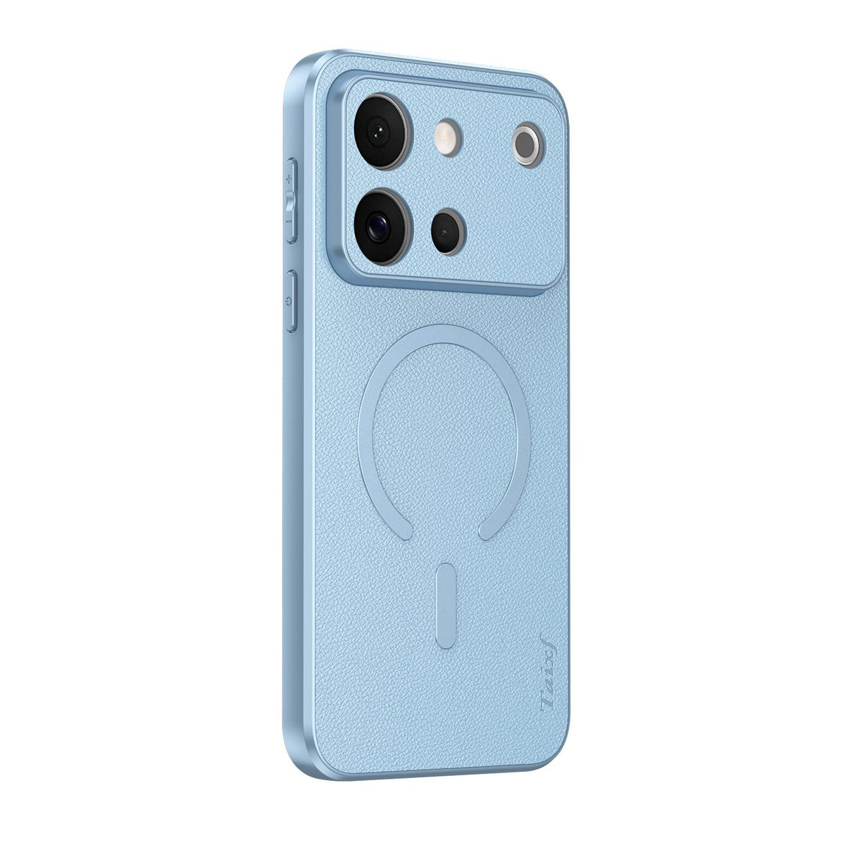 For vivo S60 5G Goatskin Vegan Leather Magnetic Phone Case - Blue - EDA009817301C