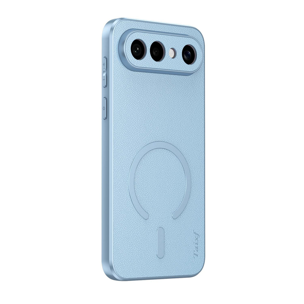 For vivo S50 Pro mini 5G Goatskin Vegan Leather Magnetic Phone Case - Blue - EDA009817303C