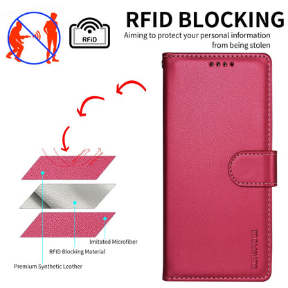 For Redmi K90 Pro Max / Poco F8 Ultra 5G BETOPNICE Pearlescent RFID Vegan Leather Phone Case with Strap(Red)