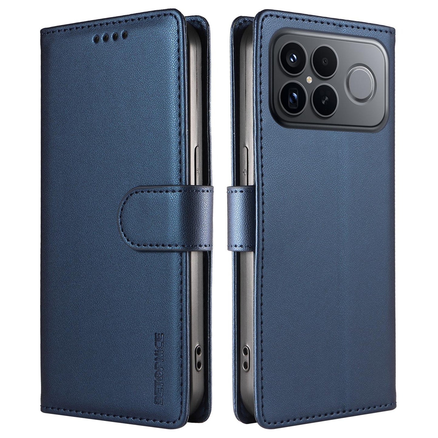 For Redmi K90 Pro Max / Poco F8 Ultra 5G BETOPNICE Pearlescent RFID Vegan Leather Phone Case with Strap(Blue)